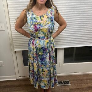 Nina Leonard - Sylvia sleeveless midi dress